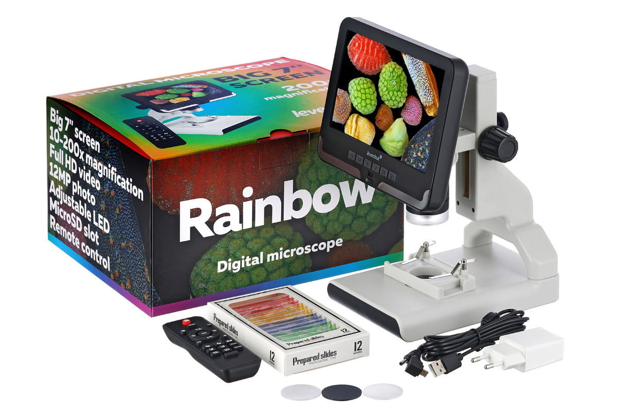Mikroskop cyfrowy Levenhuk Rainbow DM700 LCD — szczegóły