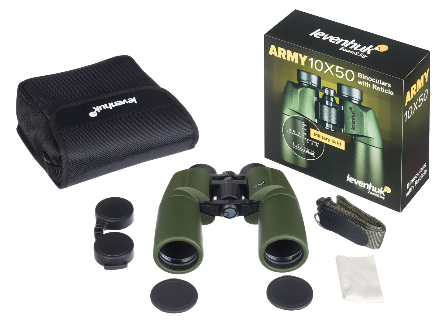Levenhuk Army 10x50 Binoculars with Reticle