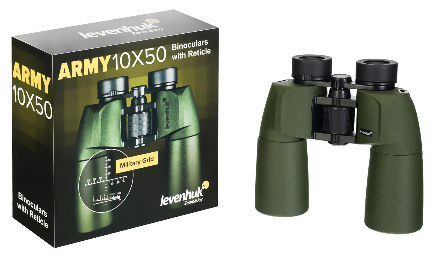 Levenhuk Army 10x50 Binoculars with Reticle