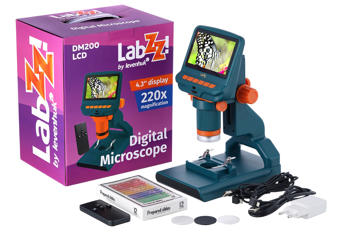 Mikroskop cyfrowy Levenhuk LabZZ DM200 LCD — szczegóły